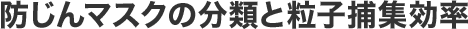 防じんマスクの分類と粒子捕集効率